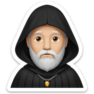 A wandering philosopher in a long black cloak sticker