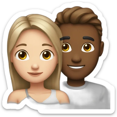 Sending hugs, fair complexion couples  sticker