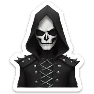 Black metal musician sticker