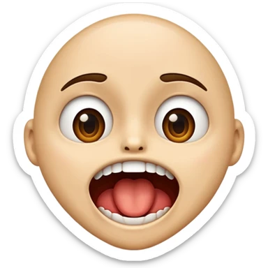 Mouth dropped sticker