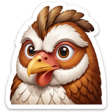 Gallina con un occhio sticker