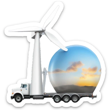 wind turbine on trailer sticker