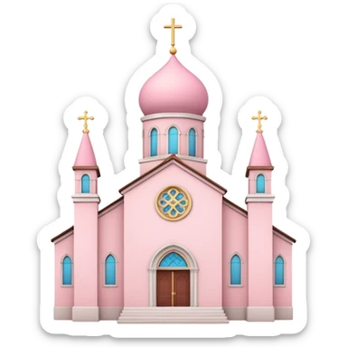 Pink church of love sticker