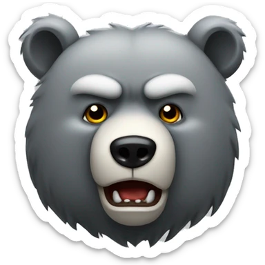 realistic-grey-bear-so-angry  sticker