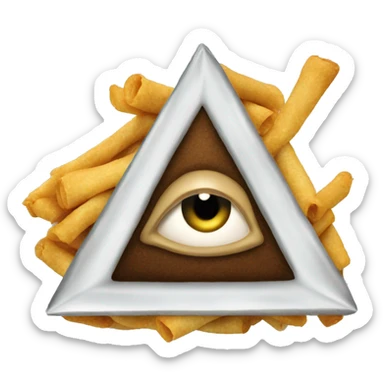 Illuminati triangle holding eat sticker