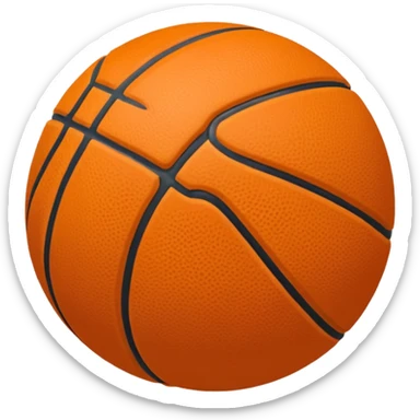 Faça um emoji de uma bola de Basquete branca e nela um símbolo de verificado sticker