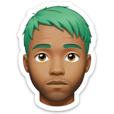 frank ocean with green hair  sticker