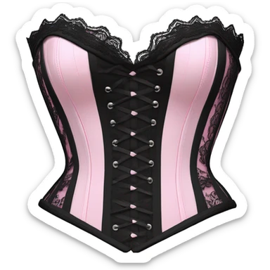 Corset black and pink  sticker