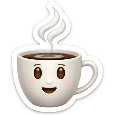 Coffee cup no face sticker