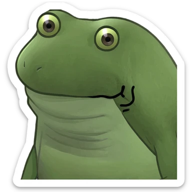 durchfall, green bufo frog meme style sticker