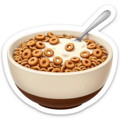 Brown cereal you hurt bowl sticker