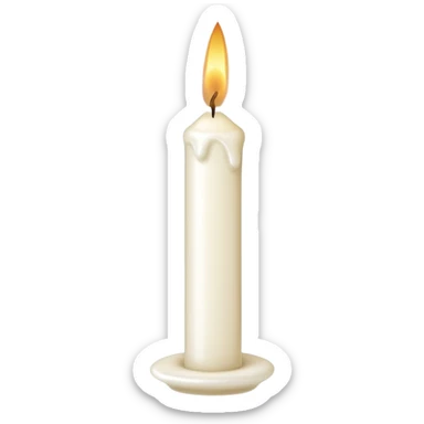 Beautiful and elegant number 1 as a birthday candle  sticker