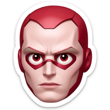vision marvel portrait with red face from captain america: civil war sticker