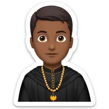 Batman wearing kurta shalwar black ND shawl  sticker