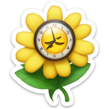 Blume und Uhr  sticker