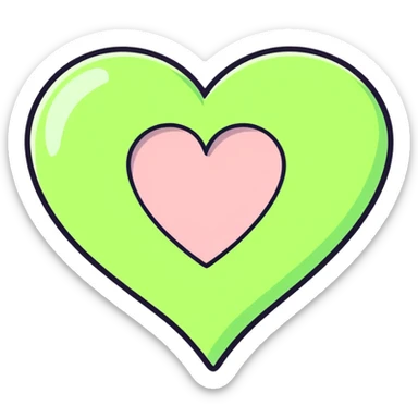 Corazón verde  sticker