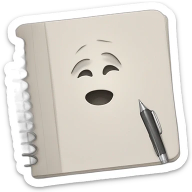 escribiendo en cuaderno sticker