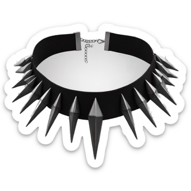 Black choker necklace with spikes sticker