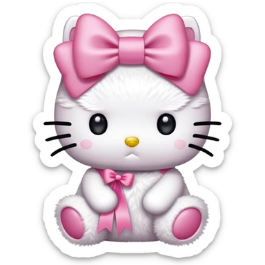 hellokitty with ribbon sticker