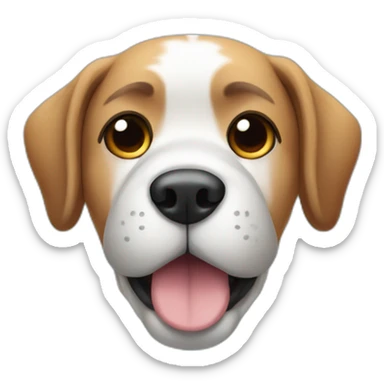 Dog that overslept in the morning, blue face sticker