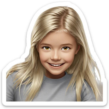 smiling blonde girl portrait sticker