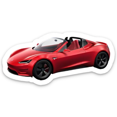 Tesla Roadster - Tesla (Model Year: 2020) (Iconic colour: Dark Red) sticker