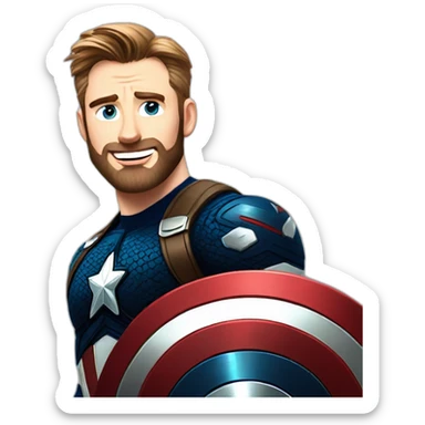 chris evans as captain america sticker