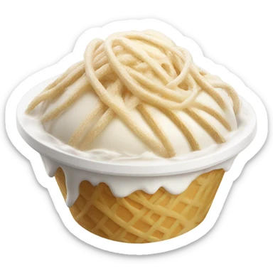Montblanc icecream (vermicelli on top of ice cream) sticker