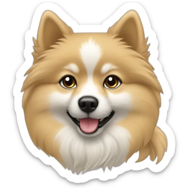 Spitz nain de Poméranie couleur sable sticker