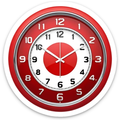 red wall clock sticker