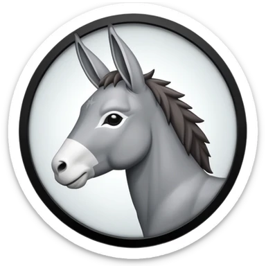 Game of thrones style picture square frame with a donkey Sigil in stark Colors sticker