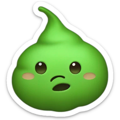 Green poop sticker