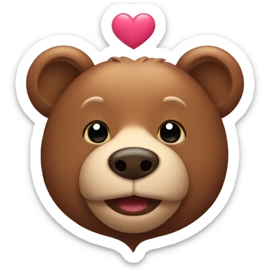 Bear with hearts sticker