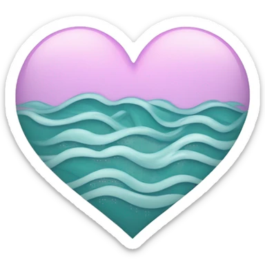 Heart with waves  sticker