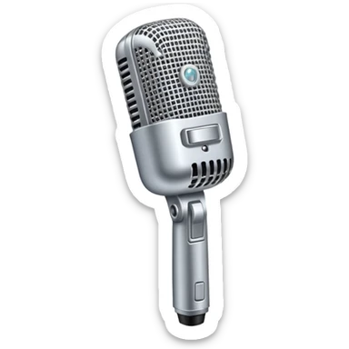 A microphone with gitter sticker