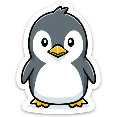 An angry penguin sticker