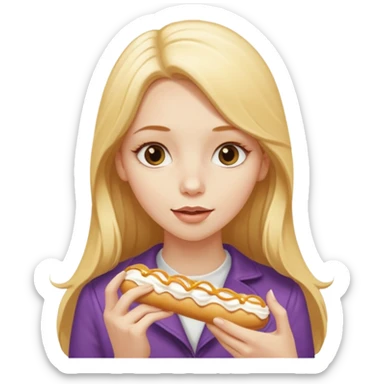 Butterscotch éclair and white girl bear combined  sticker