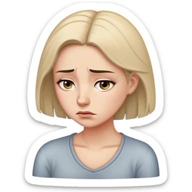 mujer triste porque le echan la culpa de algo que no hizo sticker