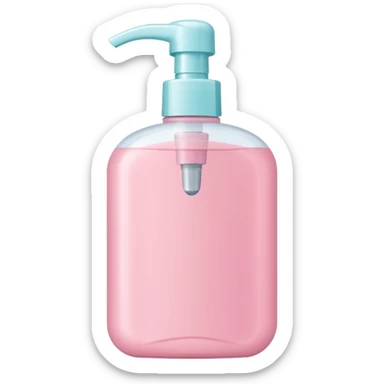 pastel pink shampoo bottle sticker