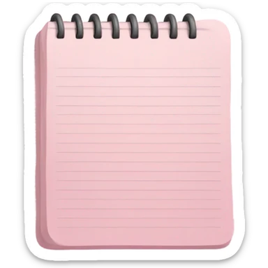 light pink notepad sticker