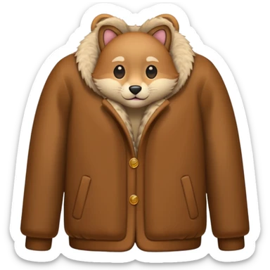 furry coat sticker