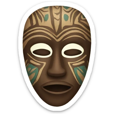 African tribal mask sticker