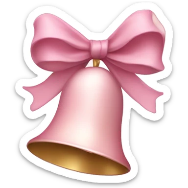 Light pink Christmas bells sticker