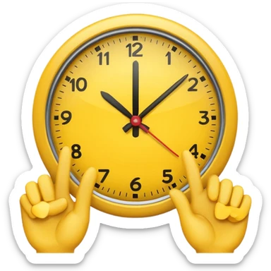 Clock it emoji with the fingers sticker