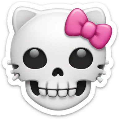Hello kitty skull sticker