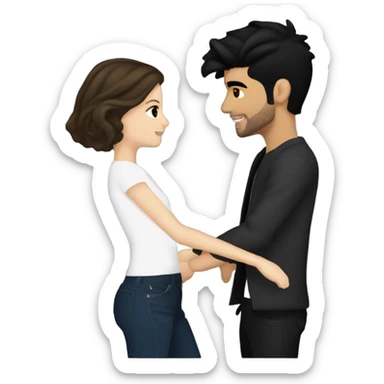 Zayn Malik slow dancing with a brunette  sticker