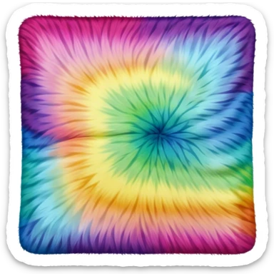 Rainbow fur blanket square ombre sticker