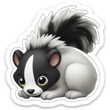 Skunk fart sticker