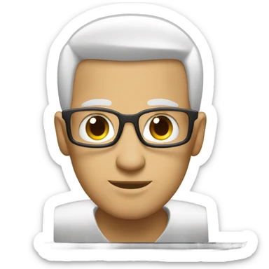 developer without hair and laptop macbook pro skin color white sticker