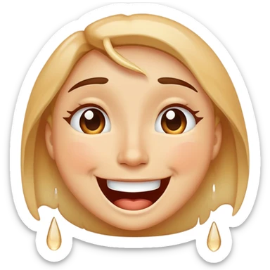 combine 😝 and 🙂‍↔️ sticker